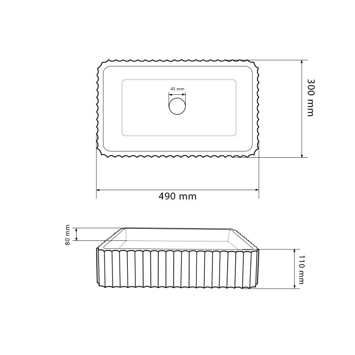 Умивальник VBI FLORENTIA PINK MATT накладний