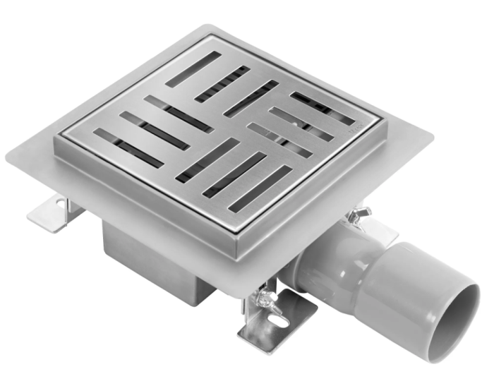 Трап для душа REA CROSS 15x15 NICKIEL BRUSHED