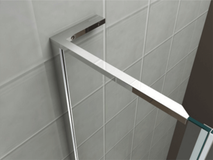 Душова кабіна 90*90 б/п, проф. сатин, скло прозор. (8 мм), розпашна