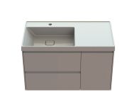 Тумба «Лейла» 90 см с умывальником «Тукан» Белый