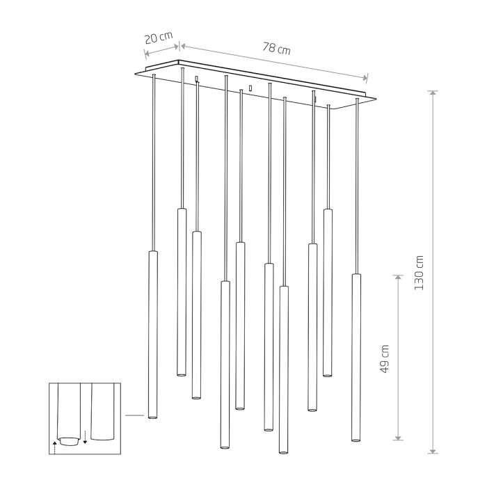 Підвісний світильник Nowodvorski LASER SOLID BRASS X