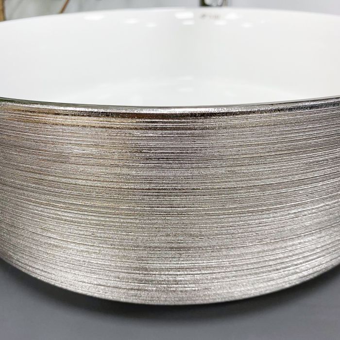 Умивальник VBI PRATO SILVER WHITE накладний