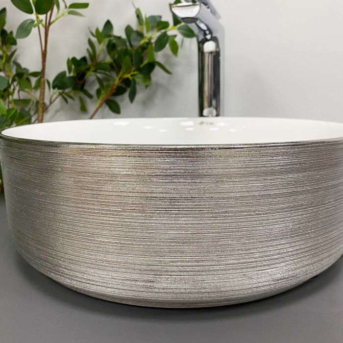 Умивальник VBI PRATO SILVER WHITE накладний