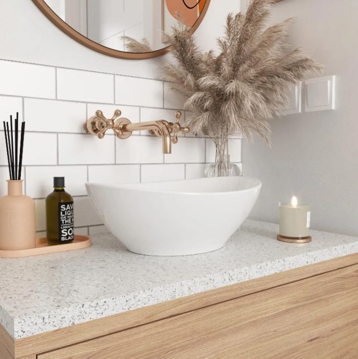 Умывальник REA SOFIA WHITE белый накладной