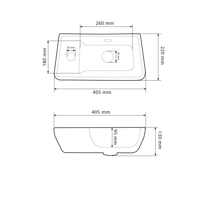 Умивальник VBI JESI R WHITE підвісний