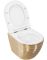Подвесной унитаз REA CARLO FLAT BRUSH GOLD золотой