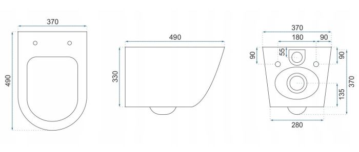Подвесной унитаз REA CARLO FLAT BRUSH GOLD золотой