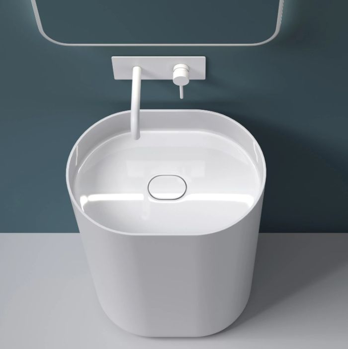 Умывальник REA DOLCE WHITE белый напольный