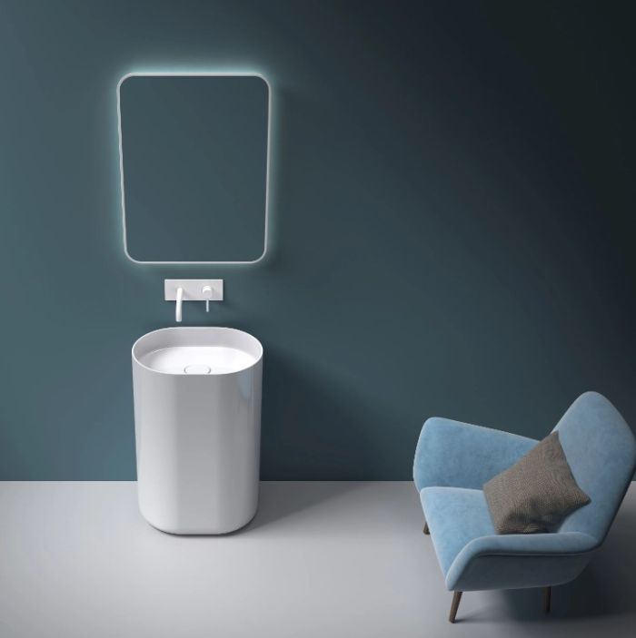 Умывальник REA DOLCE WHITE белый напольный