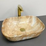 Умывальник VBI RAVENNA BROWN ONYX GLOSSY накладной