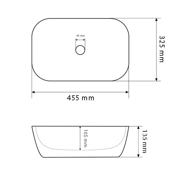 Умывальник VBI RAVENNA BROWN ONYX GLOSSY накладной