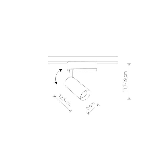 Трековый светильник Nowodvorski IRIS LED BLACK 12W, 4000K