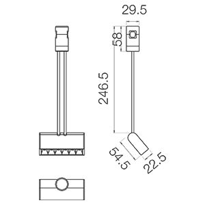 Светильники для модульной системы Module O6L Black 3000K
