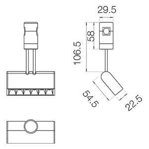 Светильники для модульной системы Module O6S Black 3000K