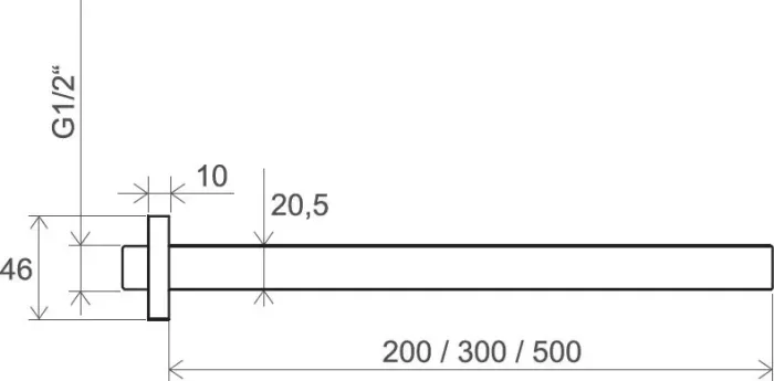 Душевой кронштейн 705.00 Chrome X07P180 RAVAK