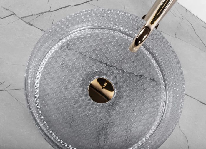 Умивальник REA CRISTAL 35 LIGHT GREY накладний