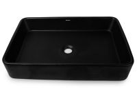 Умивальник NEWARC Aqua прямокутний чорний матовий