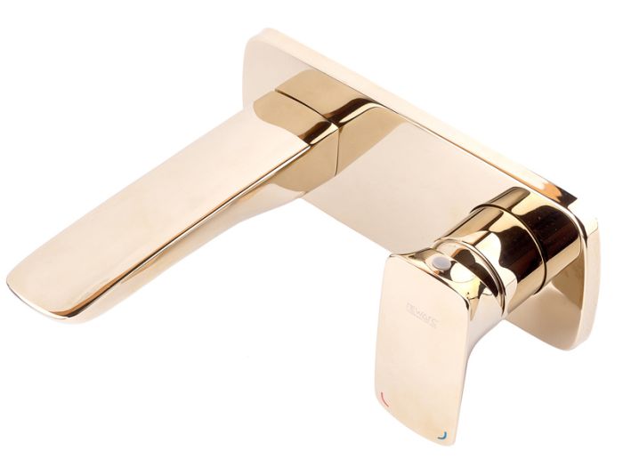 Змішувач для умивальника NEWARC Life прихований монтаж золотий