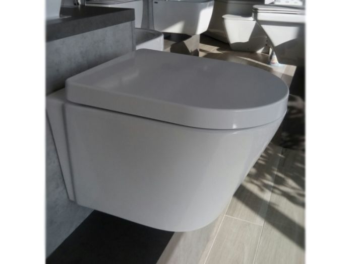 Підвісний унітаз NEWARC Life Rimless із сидінням білий