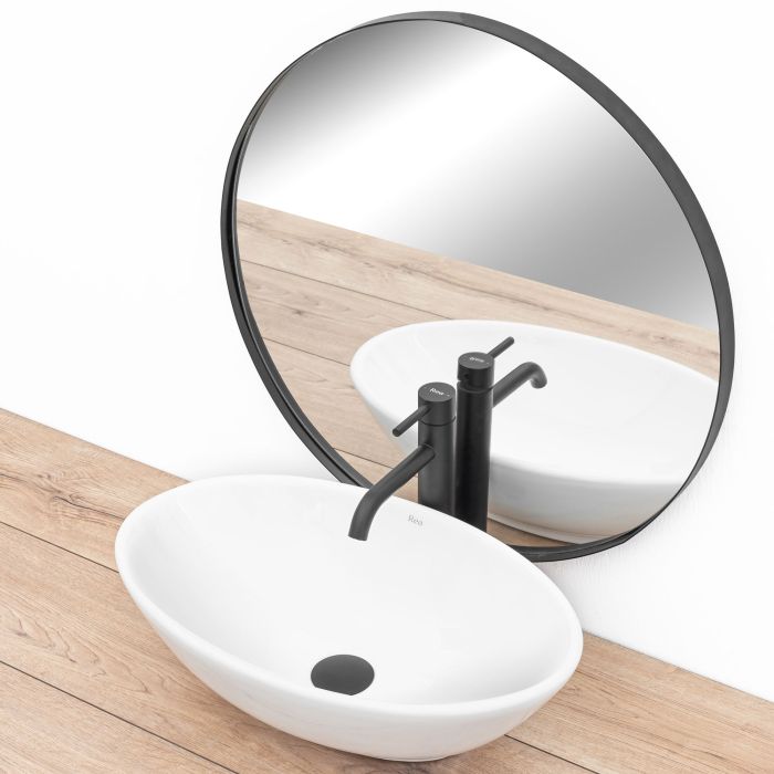 Умывальник REA PAMELA WHITE накладной белый