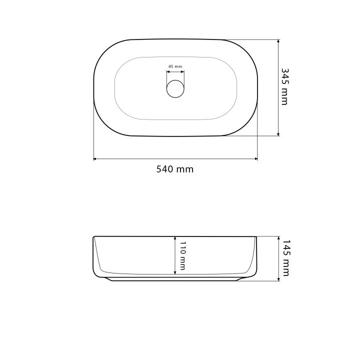 Умивальник VBI IMOLA WHITE накладний