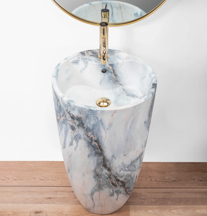 Умывальник REA ANYA GRANIT MATT напольный мрамор