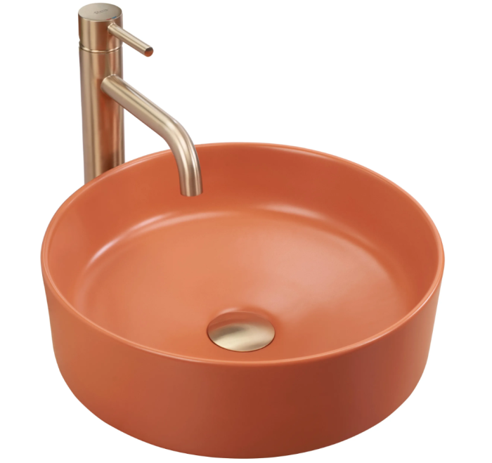Умивальник REA SAMI TERRA MATT помаранчевий накладний
