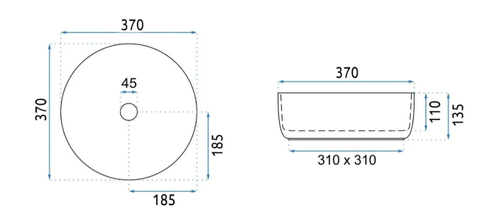 Умивальник REA SAMI TERRA MATT помаранчевий накладний