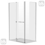Душова кабіна MEGERKA прямокутна 120*80*190см , розпашна, скло прозоре 6мм, ліва