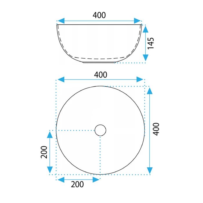 Умывальник REA ERICA WHITE белый накладной