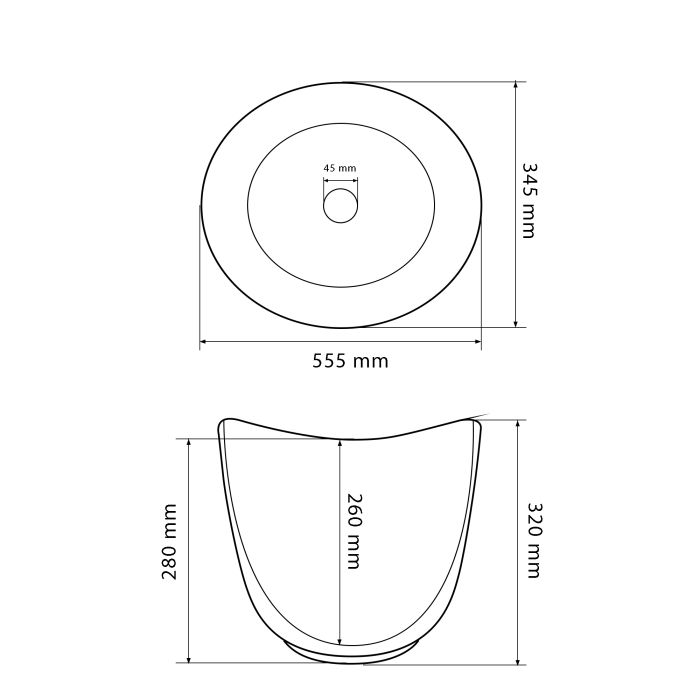 Умывальник VBI LOREO WHITE накладной