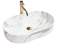 Умывальник REA NADIA 60 SHINY AIAX накладной мрамор