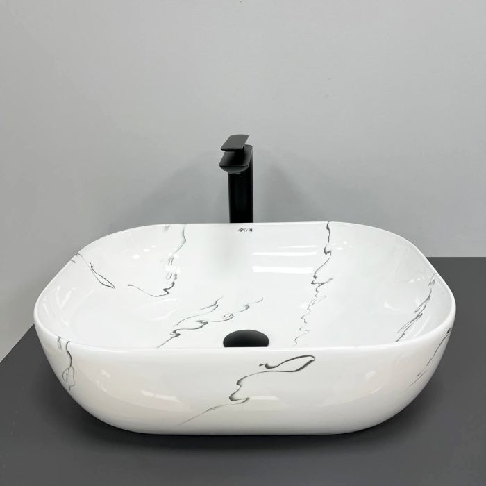 Умивальник VBI BERGAMO MARMO GLOSSY накладний