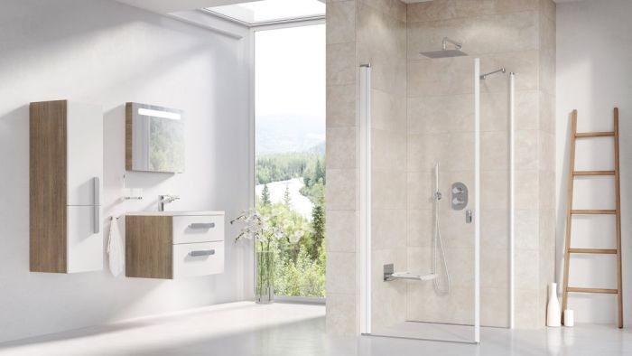 Душова стінка нерухома одноелементна CHROME CPS-100 Transparent, (9QVA0100Z1) RAVAK