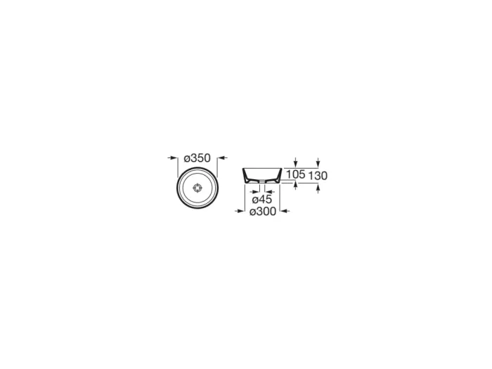 Умывальник Ohtake 350 A327B15000 Roca