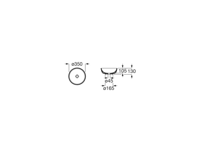 Умивальник Optica 350 A327C12000 Roca