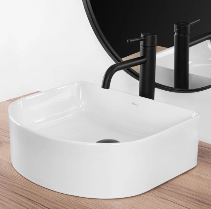 Умывальник REA CLARA WHITE белый накладной
