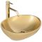Умивальник REA SOFIA GOLD золотий накладний