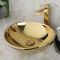 Умивальник REA SOFIA GOLD золотий накладний