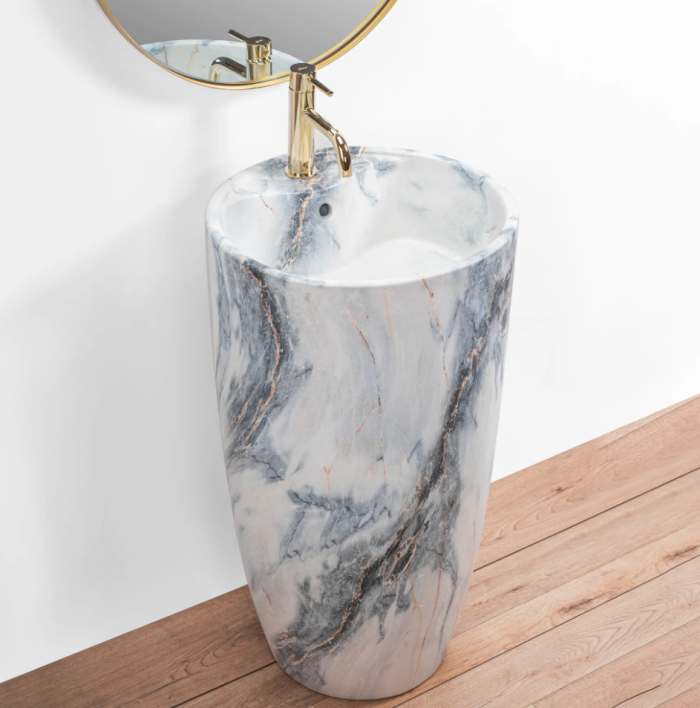 Умывальник REA ANYA GRANIT MATT напольный мрамор
