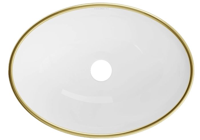 Умивальник MEXEN ELZA WHITE GOLD EDGE накладний