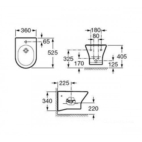 Нексо біде підвісне (A357645000), Roca