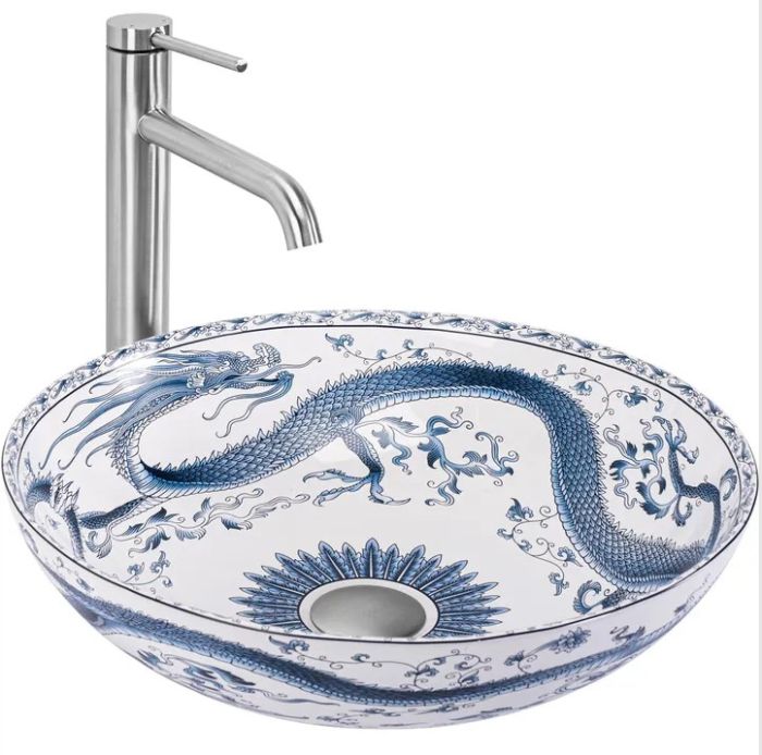 Умывальник REA KIOTO накладной с узором