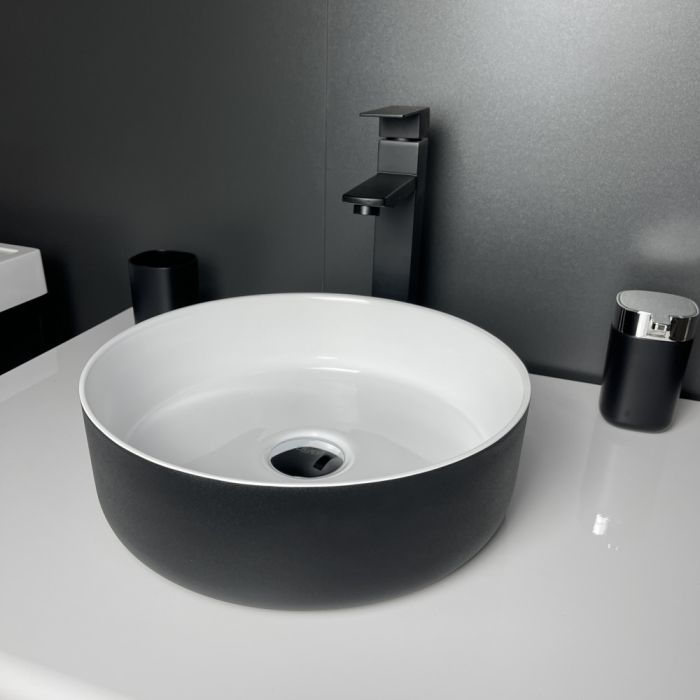 Умывальник Arena New Black\White glossy