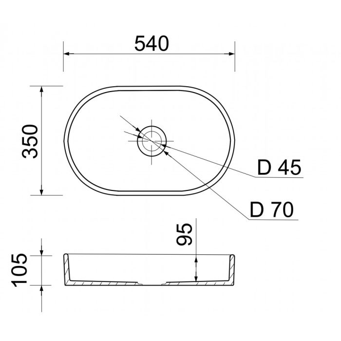 Умивальник Beste New Black