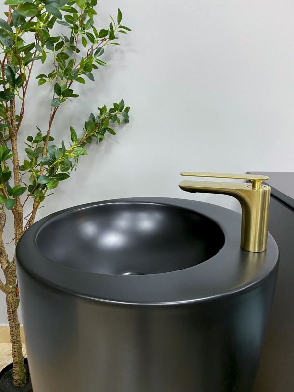 Умывальник VBI AGROPOLI BLACK MATT напольный