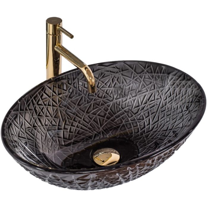 Умывальник REA FROST BLACK накладной