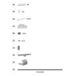 Комплект крепления для фронтальной панели U, RAVAK