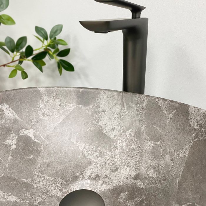 Умивальник VBI PARMA DARK GREY STONE MATT накладний