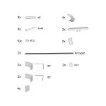 Комплект крепления для панели 10°, BEHAPPY II, CHROME 160, RAVAK